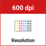 Resolução de impressão de 600dpi
